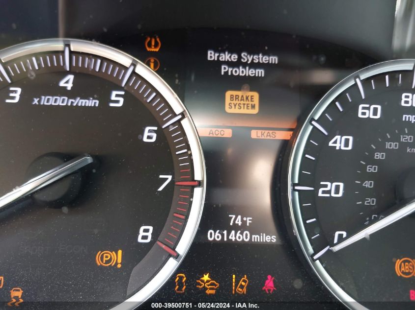 2018 Acura Tlx Advance Pkg VIN: 19UUB2F74JA000740 Lot: 39500751