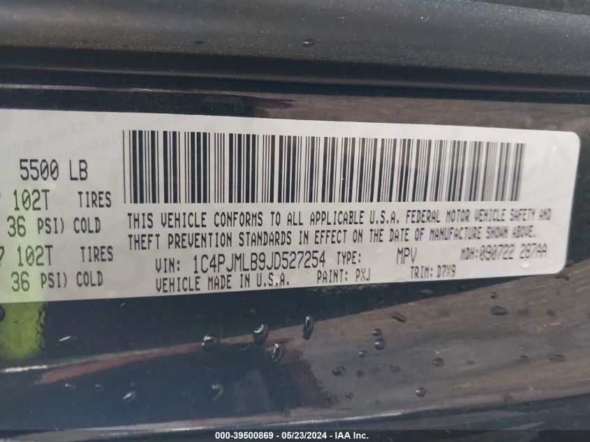 2018 Jeep Cherokee Latitude Plus 4X4 VIN: 1C4PJMLB9JD527254 Lot: 39500869