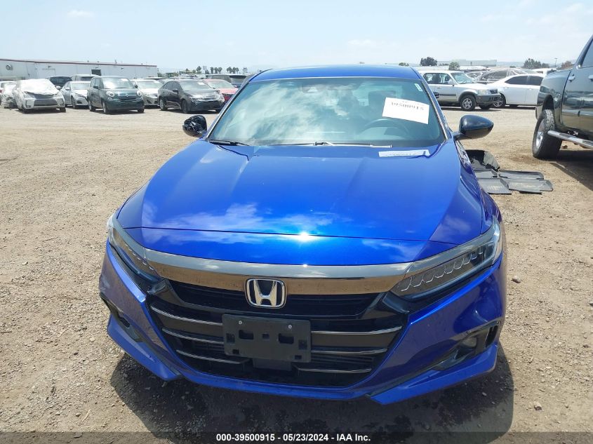 2021 Honda Accord Sport VIN: 1HGCV1F3XMA049732 Lot: 39500915