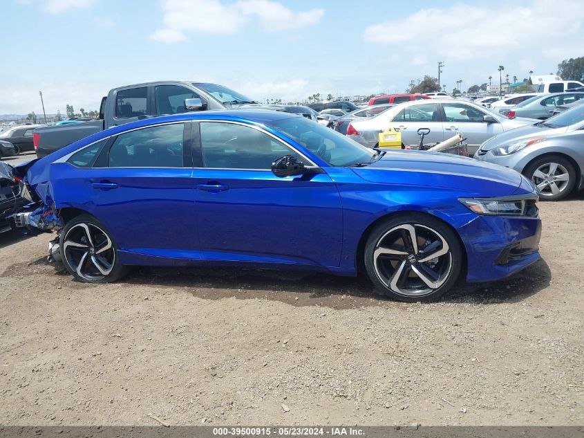 2021 Honda Accord Sport VIN: 1HGCV1F3XMA049732 Lot: 39500915