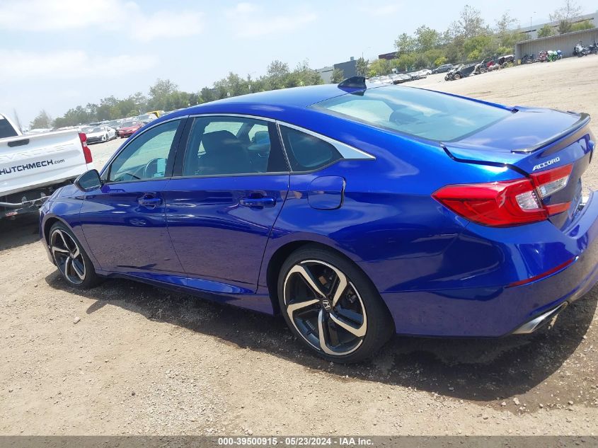 2021 Honda Accord Sport VIN: 1HGCV1F3XMA049732 Lot: 39500915