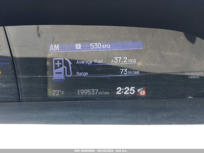 2014 Honda Civic Hybrid VIN: 19XFB4F36EE201042 Lot: 39500986