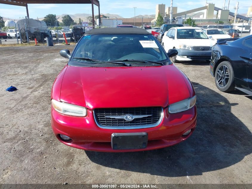 2000 Chrysler Sebring Jxi VIN: 3C3EL55H3YT255625 Lot: 39501097