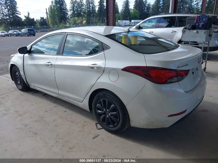 2016 Hyundai Elantra Se VIN: 5NPDH4AE1GH674148 Lot: 39501137