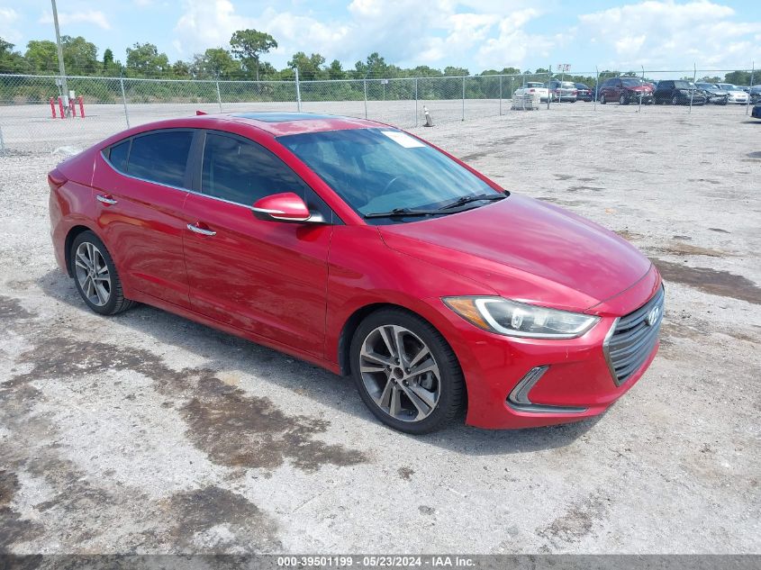 2017 Hyundai Elantra Limited VIN: 5NPD84LF5HH146698 Lot: 39501199