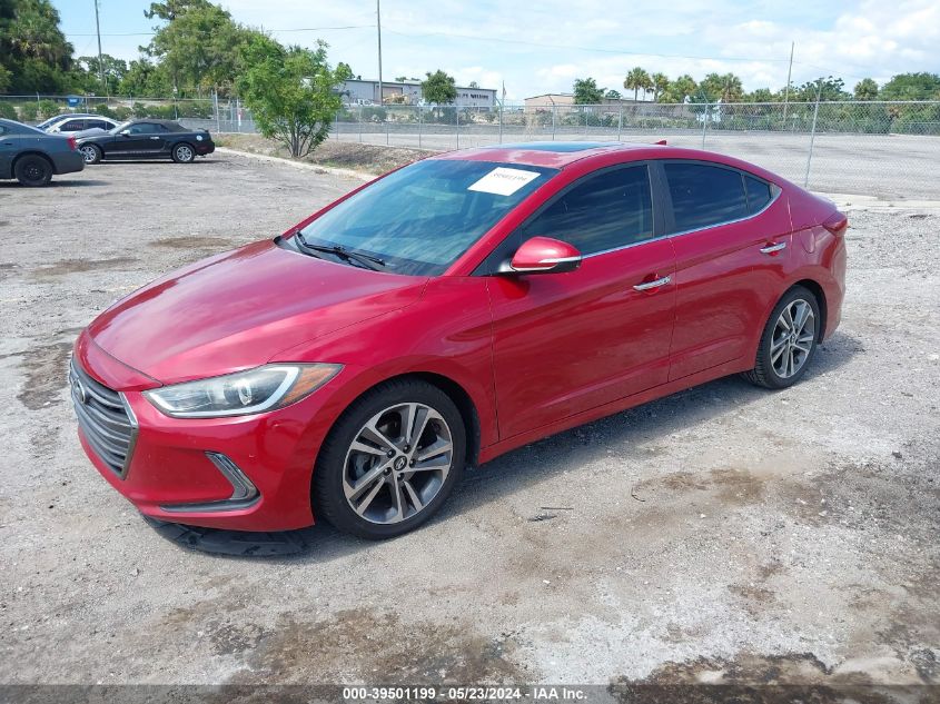 2017 HYUNDAI ELANTRA LIMITED - 5NPD84LF5HH146698