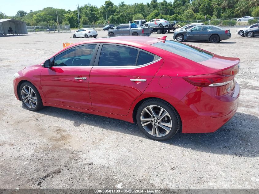 2017 HYUNDAI ELANTRA LIMITED - 5NPD84LF5HH146698