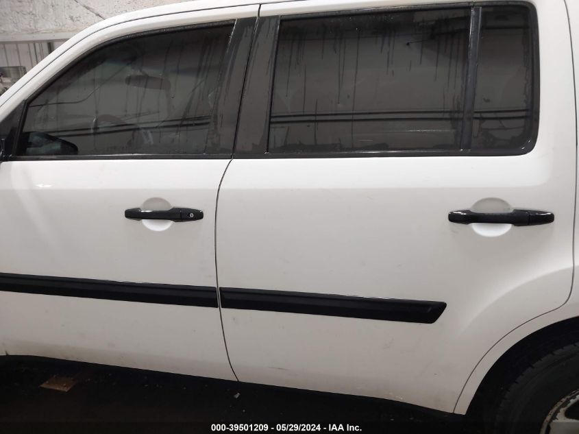 2012 Honda Pilot Lx VIN: 5FNYF3H24CB017625 Lot: 39501209