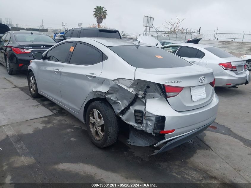 2015 Hyundai Elantra Se VIN: KMHDH4AE1FU264529 Lot: 39501261