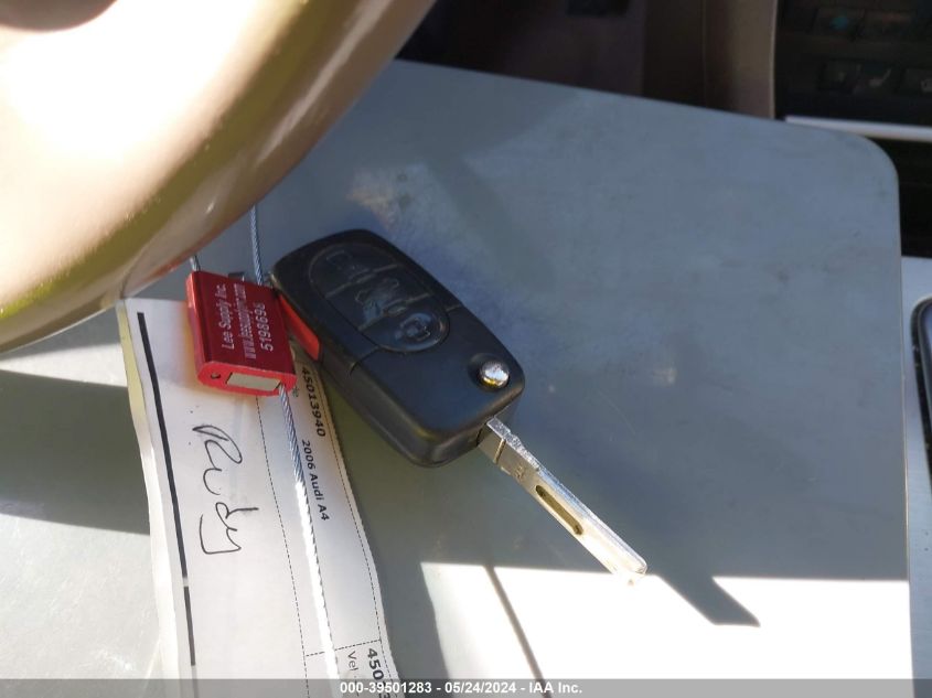 2006 Audi A4 1.8T VIN: WAUBC48H76K005255 Lot: 39501283