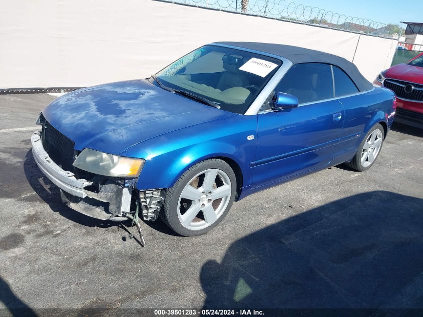 2006 Audi A4 1.8T VIN: WAUBC48H76K005255 Lot: 39501283