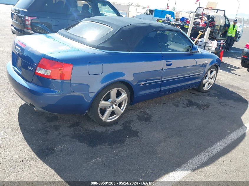 2006 Audi A4 1.8T VIN: WAUBC48H76K005255 Lot: 39501283