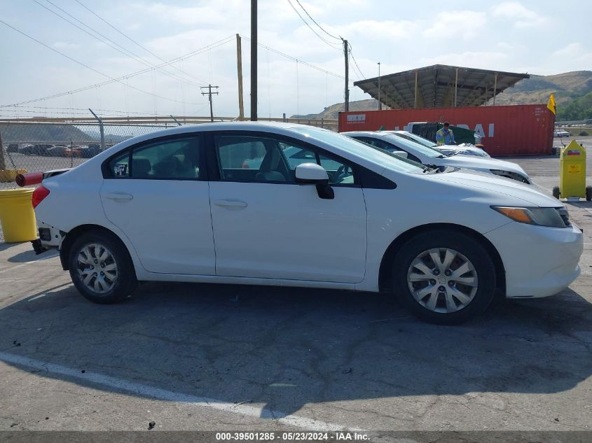 2012 Honda Civic Lx VIN: 19XFB2F55CE325791 Lot: 39501285