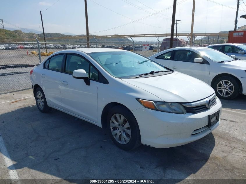 2012 Honda Civic Lx VIN: 19XFB2F55CE325791 Lot: 39501285