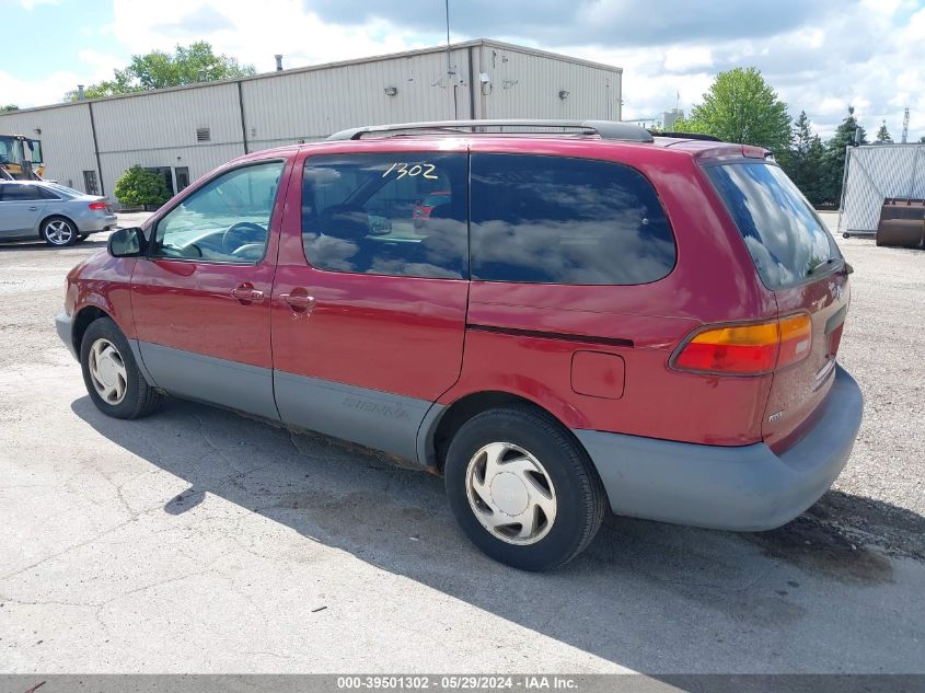 1998 Toyota Sienna Le VIN: 4T3ZF13C6WU051833 Lot: 39501302