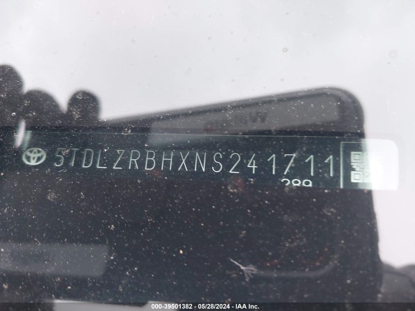 2022 TOYOTA HIGHLANDER XSE - 5TDLZRBHXNS241711