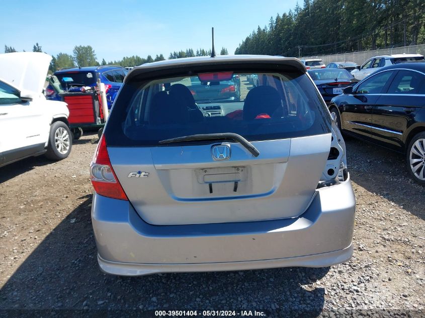 2007 Honda Fit Sport VIN: JHMGD38617S066664 Lot: 39501404