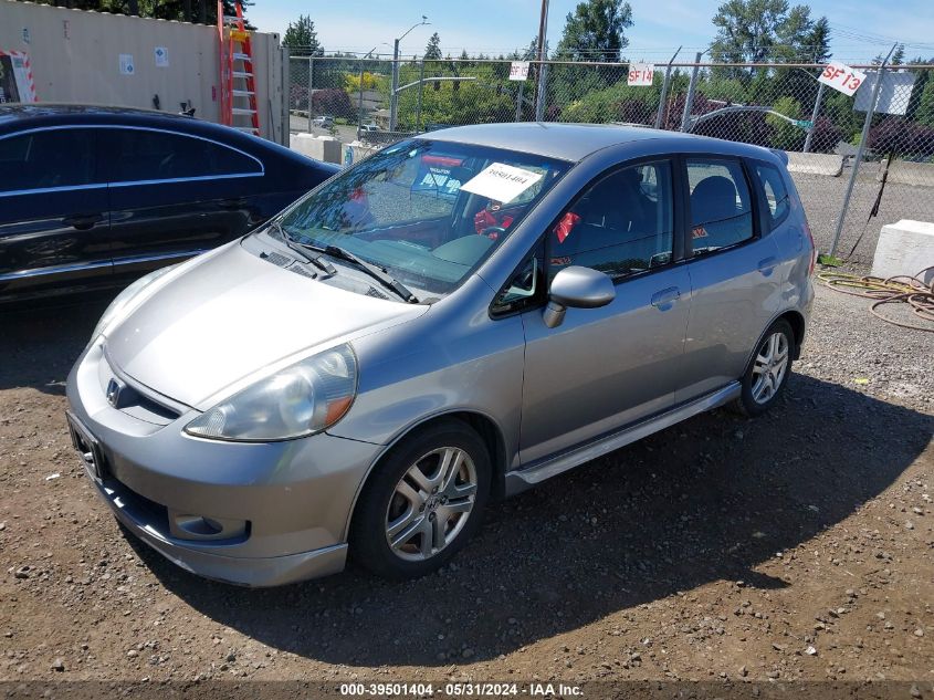 2007 Honda Fit Sport VIN: JHMGD38617S066664 Lot: 39501404