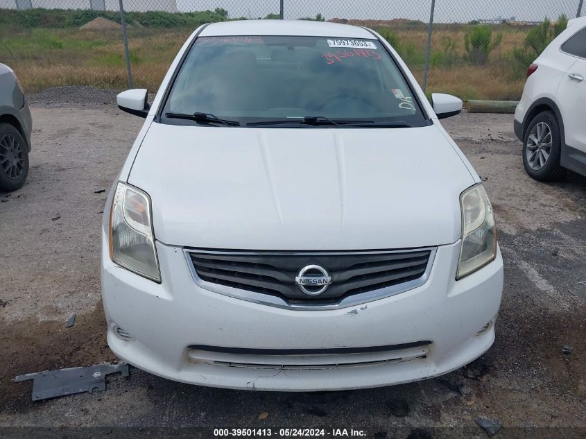 2012 Nissan Sentra 2.0 S VIN: 3N1AB6APXCL648162 Lot: 39501413