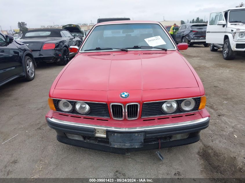 1989 BMW 635 Csi Automatic VIN: WBAEC841XK3268857 Lot: 39501423