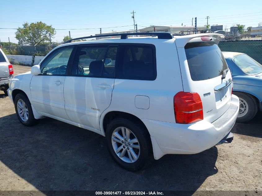 2006 Toyota Highlander Hybrid Limited V6 VIN: JTEEW21A660024279 Lot: 39501477