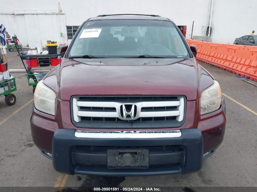 2007 Honda Pilot Ex-L VIN: 2HKYF18707H515277 Lot: 39501591
