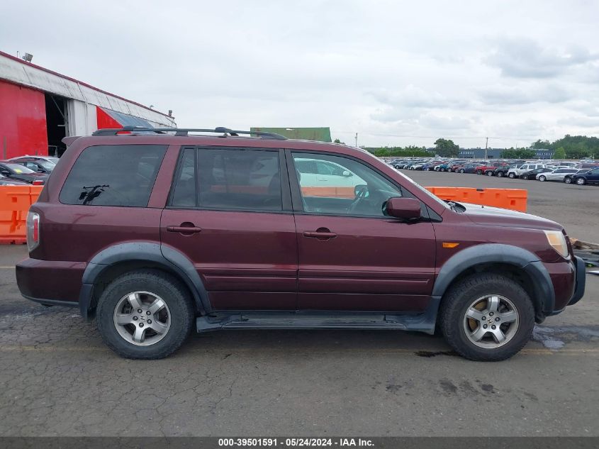 2007 Honda Pilot Ex-L VIN: 2HKYF18707H515277 Lot: 39501591