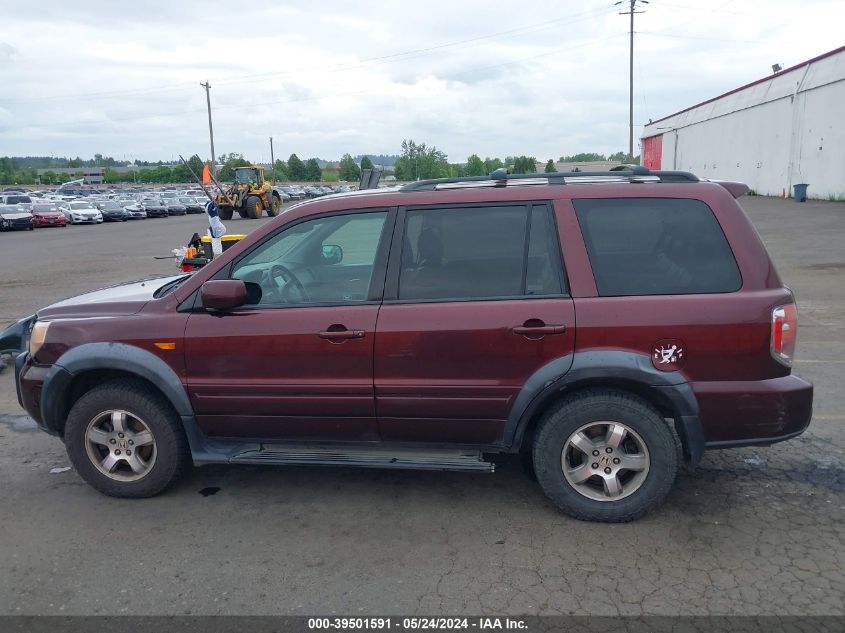 2007 Honda Pilot Ex-L VIN: 2HKYF18707H515277 Lot: 39501591