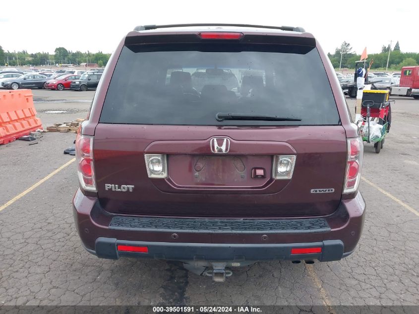 2007 Honda Pilot Ex-L VIN: 2HKYF18707H515277 Lot: 39501591