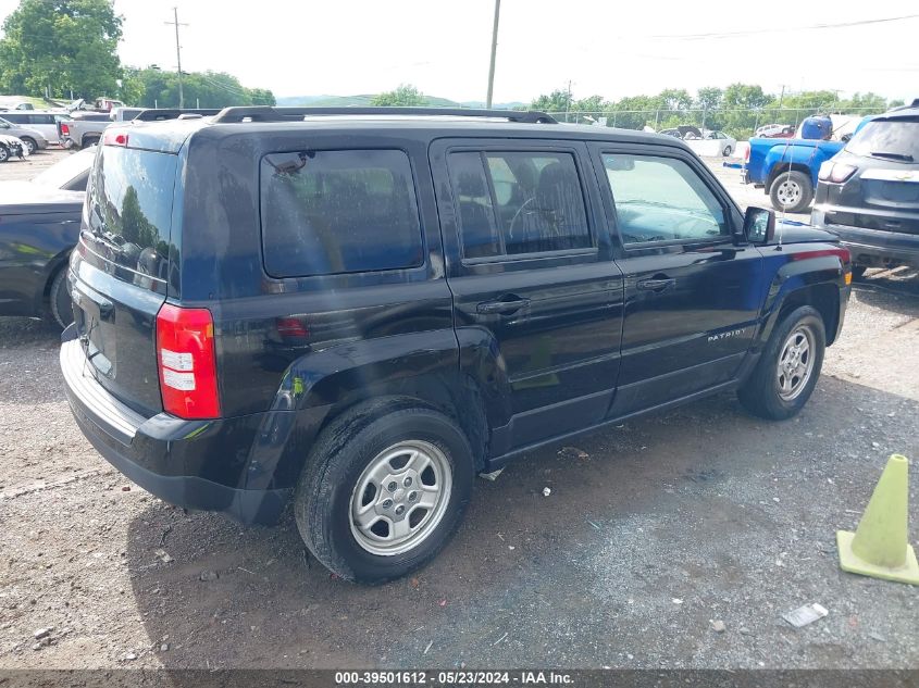 2016 Jeep Patriot Sport VIN: 1C4NJRBB7GD756255 Lot: 39501612