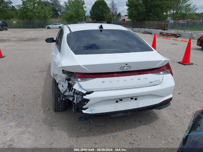 KMHLM4AJXPU076713 2023 Hyundai Elantra Hybrid Blue