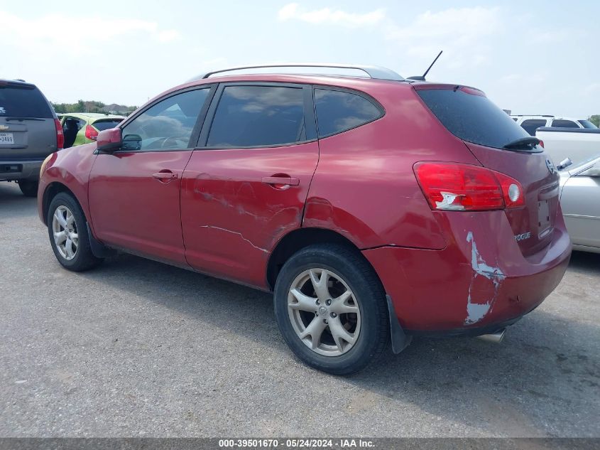 2008 Nissan Rogue Sl VIN: JN8AS58T38W009881 Lot: 39501670