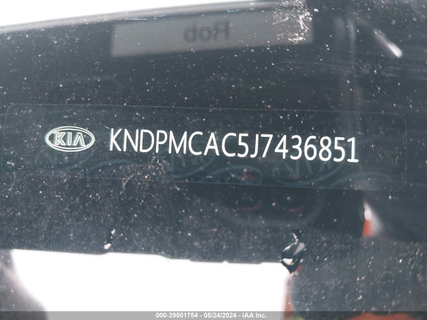 2018 Kia Sportage Lx VIN: KNDPMCAC5J7436851 Lot: 39501754