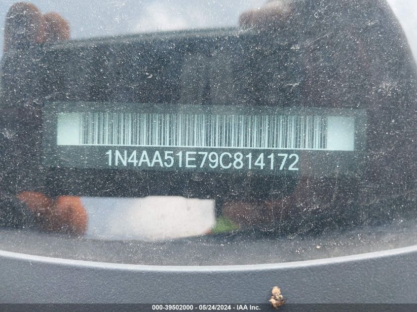 2009 Nissan Maxima 3.5 Sv VIN: 1N4AA51E79C814172 Lot: 39502000