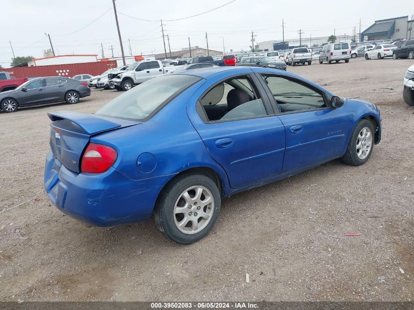 2004 Dodge Neon Sxt VIN: 1B3ES56C54D643460 Lot: 39502083