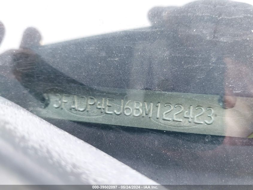 2011 Ford Fiesta Se VIN: 3FADP4EJ6BM122423 Lot: 39502097