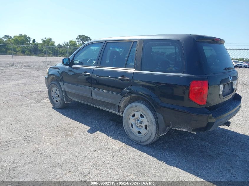 2005 Honda Pilot Lx VIN: 2HKYF18115H557661 Lot: 39502119