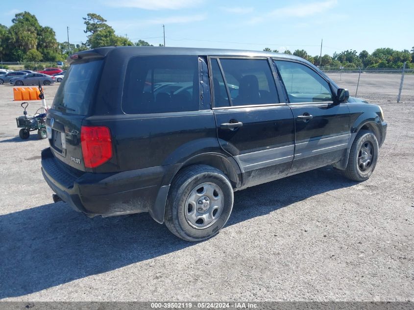 2005 Honda Pilot Lx VIN: 2HKYF18115H557661 Lot: 39502119