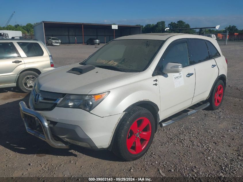 2007 Acura Mdx Sport Package VIN: 2HNYD288X7H501751 Lot: 39502143