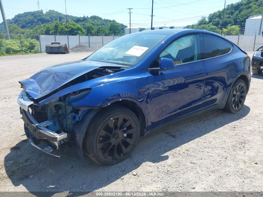 2021 Tesla Model Y Long Range Dual Motor All-Wheel Drive VIN: 5YJYGDEEXMF123855 Lot: 39502190