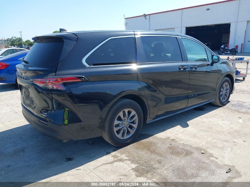 2022 Toyota Sienna Le VIN: 5TDKRKEC2NS129374 Lot: 39502197