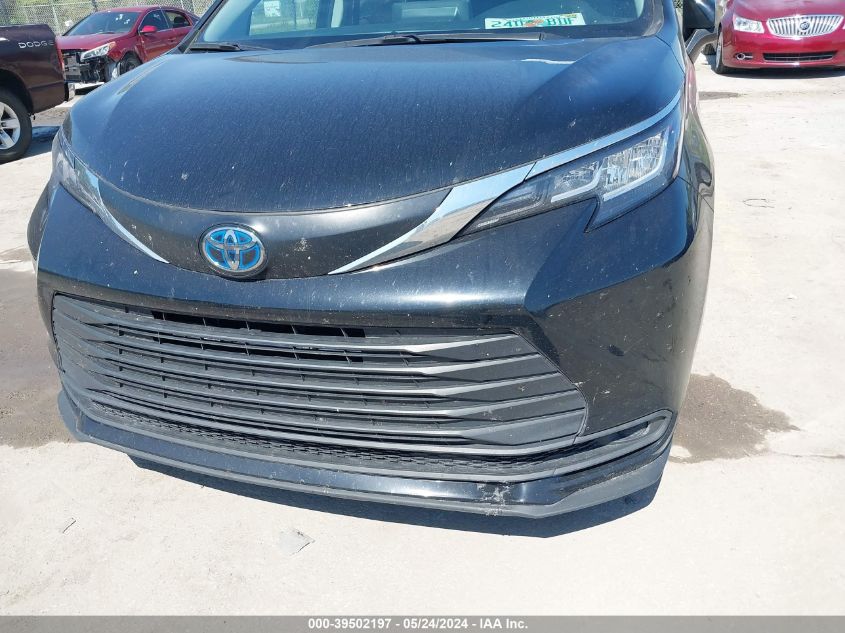 2022 Toyota Sienna Le VIN: 5TDKRKEC2NS129374 Lot: 39502197