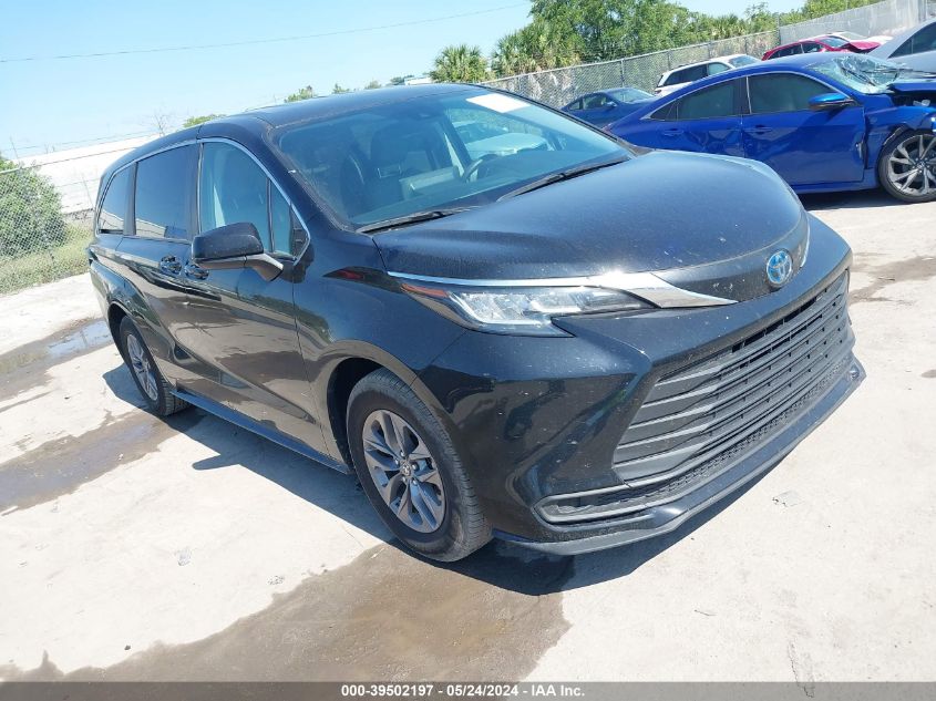 2022 Toyota Sienna Le VIN: 5TDKRKEC2NS129374 Lot: 39502197