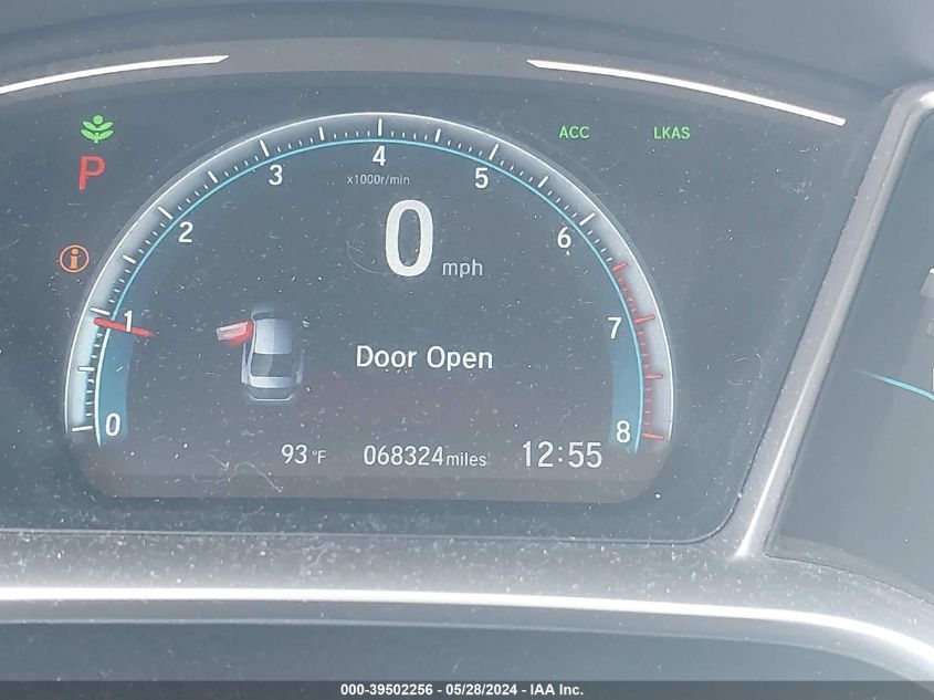 2018 Honda Civic Touring VIN: JHMFC1F99JX033843 Lot: 39502256