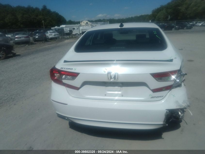 2022 Honda Accord Sport VIN: 1HGCV1F35NA080940 Lot: 39502325