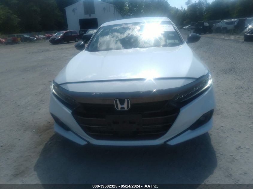 2022 Honda Accord Sport VIN: 1HGCV1F35NA080940 Lot: 39502325