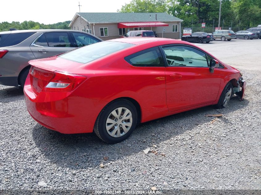 2012 Honda Civic Lx VIN: 2HGFG3B57CH567369 Lot: 39502348