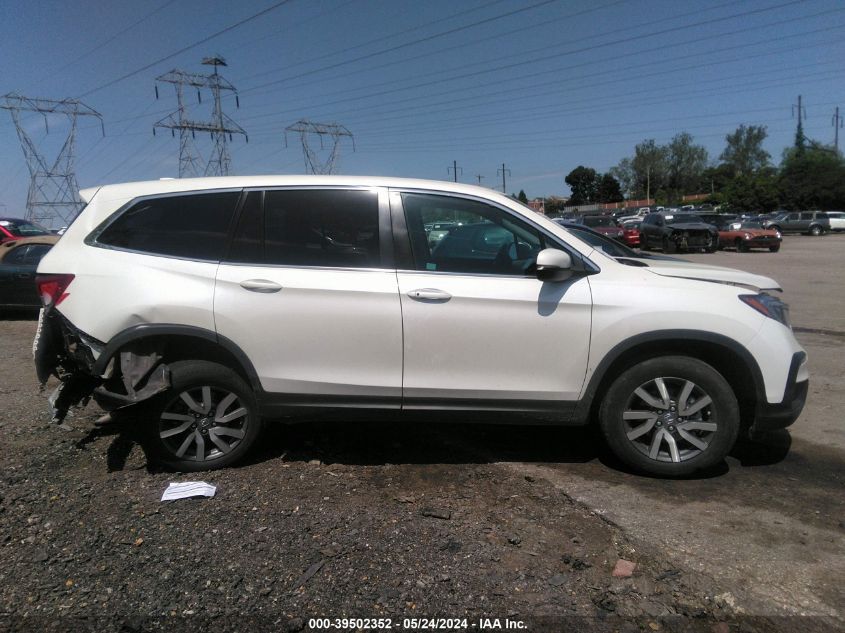 2019 Honda Pilot Ex-L VIN: 5FNYF6H51KB066078 Lot: 39502352