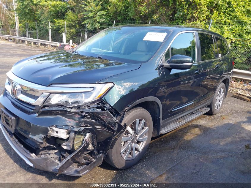 2020 Honda Pilot Awd Ex-L VIN: 5FNYF6H57LB019199 Lot: 39502391