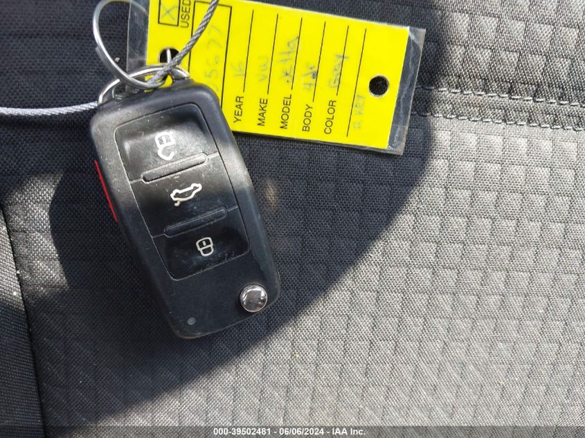 2016 Volkswagen Jetta 1.4T S VIN: 3VW267AJ9GM395677 Lot: 39502481